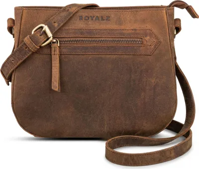 Produktbild von ROYALZ "Cheyenne" Vintage Handtasche Damen klein Leder - Echtleder Umhängetasche für Alltag City Ausgehen - Damenhandtasche als moderne Crossbody oder Schultertasche