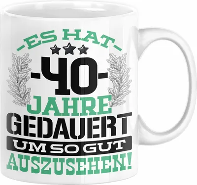Produktbild von 40. Geburtstag Lustig Geschenk Männer Frauen Geschenkidee zum 40er Mann Frau Es Hat 40 Jahre Gedauert Um So Gut Auszusehen Mutter Vater (Weiß)