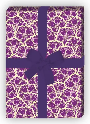 Produktbild von Klassisches schönes Blüten Geschenkpapier in Spitzen Optik, grün - G10079, 32 x 48cm