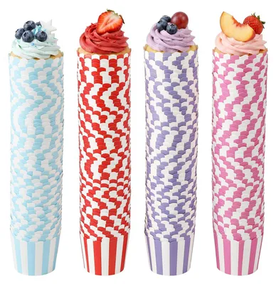 Mini-Muffinförmchen, 200 Stück, bunt, fettdicht, Papier, 6 cm