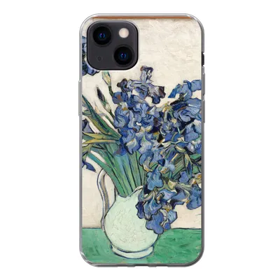 Produktbild von MuchoWow® Handyhülle Schutzhülle Hülle für iPhone 13 mini Stilleben mit Schwertlilien - Vincent van Gogh Silikon Softcase Handy Hülle - Softcase