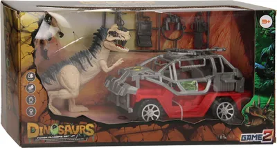Zdjęcie produktu dla Zestaw do zabawy z dinozaurami czerwony