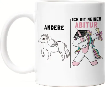 Produktbild von Andere Ich Mit Meinem Abi Tasse Einhorn Pferd Abschlussgeschenk Abitur Humorvoll