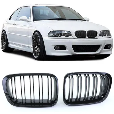 Kühlergrill Performance SCHWARZ GLANZ für BMW 3er E46 Limo Touring 1998-2001 – Produktansicht