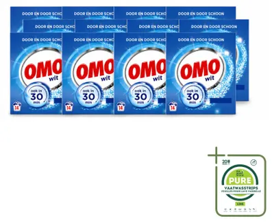 Produktbild von 12 x OMO Vollwaschmittel für weiße Wäsche - Großpackung - 12 Stücke