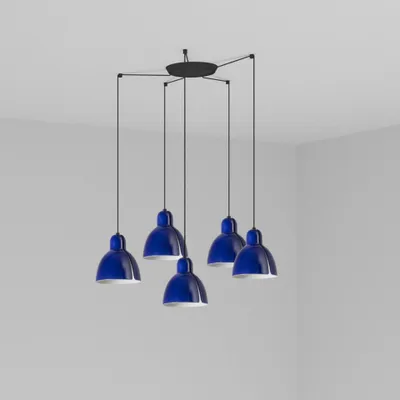 Produktbild von FARO VENICE Pendelleuchte, 5-flammig, Kobaltblau