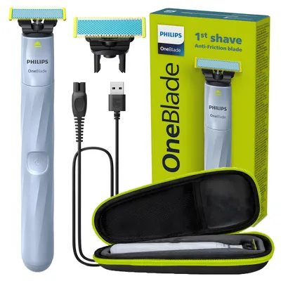 Immagine prodotto di Philips OneBlade First Shave QP1324 – Rasoio – 2 lame – Custodia da viaggio