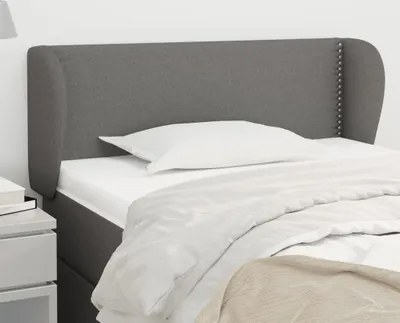Produktbild von vidaXL Kopfteil mit Ohren Dunkelgrau 83x23x78/88 cm Stoff - Kopfteil - Kopfteile - Bett-Kopfteil - Bettkopfteil