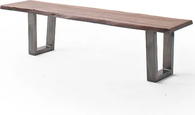 Produktbild von Esszimmer Sitzbank mit 160 cm Breite, Akazie massiv, walnussfarben lackiert - COSENZA-06