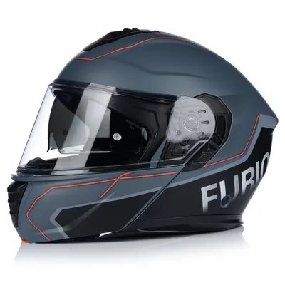 Produktbild von Klapphelm mit Sonnenblende | VITO FURIO | Motorrad Helm Integralhelm | Motorradhelm Klappbar | ECE 22.06 | XXL (63-64cm)