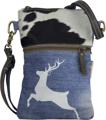 Produktbild von Domelo Dirndl Tasche Umhängetasche Damen Accessories klein Trachtentasche mit Herz Kleine Geschenke für Teenager Mädchen Crossbody Bag Handtasche aus Canvas & Fell