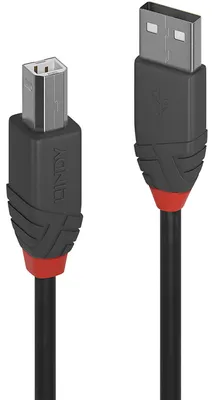 Immagine prodotto di Lindy 36676 Lindy USB 2.0 Kabel Typ A/B Anthra Line M/M 7.5m