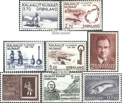 Produktbild von Briefmarken Dänemark - Grönland 1984 Mi 147-154 (kompl.Ausg.) Jahrgang 1984 komplett postfrisch Kunst