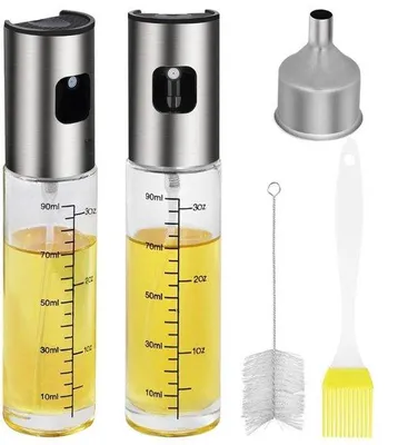 Immagine prodotto di Flaconi spray in acciaio inossidabile per friggitrice ad aria - Confezione da 2 - Capacità 100 ml