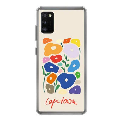 Produktbild von MuchoWow® Handyhülle Schutzhülle Hülle für Samsung Galaxy A41 Blume - Abstrakt - Südafrika Silikon Softcase Handy Hülle - Mobiltelefon