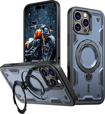 Produktbild von Hybrid Armor MagSafe Schutzhülle für iPhone 16 Pro - Blau