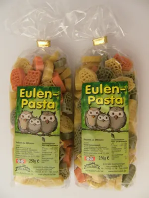 Produktbild von Streuteile Eulen aus Nudelteig, 2X 250 g, Nudeln, Pasta, Dekoration, Delikatesse, Eule