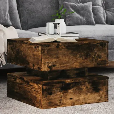 A coffee table in a living room setting.