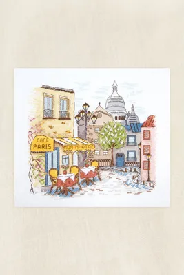 Zdjęcie produktu dla Zestaw do haftu krzyżykowego DMC "Montmartre", wzór liczony, 23x21cm