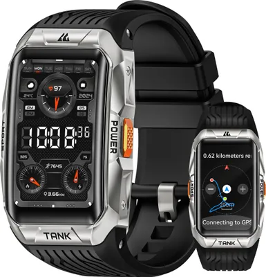 Produktbild von KOSPET Tank X2 Ultra Smartwatch GPS und Telefonfunktion, Fitness Tracker mit 60 Tage Akkulaufzeit, 50M wasserdicht, Bluetooth anrufen, 1.64“ AMOLED