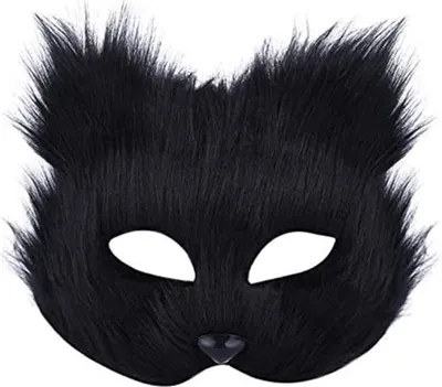 Zdjęcie produktu dla Halloweenowa puszysta maska Maskarada Halloweenowa maska Rekwizyty Zwierzęca półmaska dla mężczyzn i kobiet
