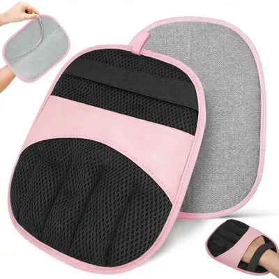 Imagen del producto de Guantes para eliminar el pelo de mascotas (segundo juego) - Cepillo para perros y gatos - Guantes para eliminar el pelo - Ideales para muebles, automóviles y ropa - Color rosa