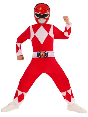 Produktbild von Mighty Morphin Red Ranger Kinderkostüm - Größe M