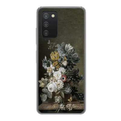Produktbild von MuchoWow® Handyhülle Schutzhülle Hülle für Samsung Galaxy A33 5G Stilleben mit Blumen - Alte Meister - Malerei Silikon Softcase Handy Hülle - Kartenhalter