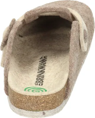Produktbild von Dr. Brinkmann Damen Hausschuh Pantoffel Wollfilz Clog Filzlaufsohle Nerpio, Größe:41 EU, Farbe:Beige