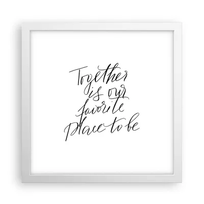 Produktbild von Gerahmtes Poster - Weißer Rahmen - Gemeinsam unser Ort - 30x30 cm - Wand Bild - Wanddeko - Wandbilder - Kunstposter - Wandposter - Bilderrahmen - Bilder - Kunstdruck - Wanddekoration - P2WAC30x30-4539