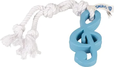Immagine prodotto di Giocattolo per cani Duvo+ "I Puffi" Harmony Puffo in gomma blu