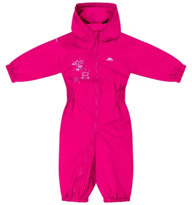 Produktbild von Trespass Unisex Kinder DRIPDROP Wasserdichter Regenanzug Mit Kapuze, Rosa (Gerbe