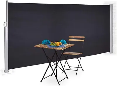 Image de Bc-elec - ASA-160T Store latéral gris anthracite 3x1.6m extensible pour terrasse, pavillon de jardin