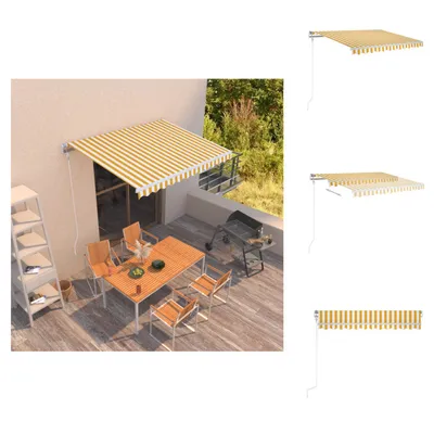 Obrázok produktu pre vidaXL Markíza automatická výsuvná 300x250 cm žlto-biela - Markízy