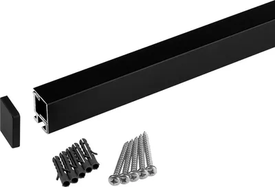 Produktbild von Kesseböhmer Linero MosaiQ EasyLine Küchenreling schwarz 900 mm