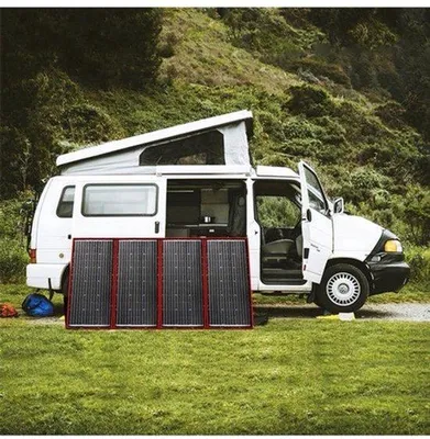 Immagine prodotto di Pannello solare - 200 W - Silicio monocristallino - Flessibile e pieghevole - Ideale per il campeggio