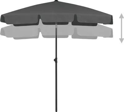 Obrázok produktu pre vidaXL Plážový slnečník Anthracite 180x120 cm