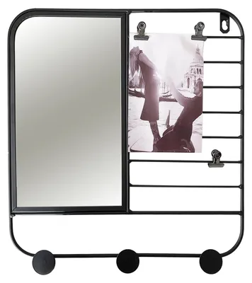 Produktbild von Wandorganizer inkl. Spiegel , Fotoklammern und Haken 32x32cm