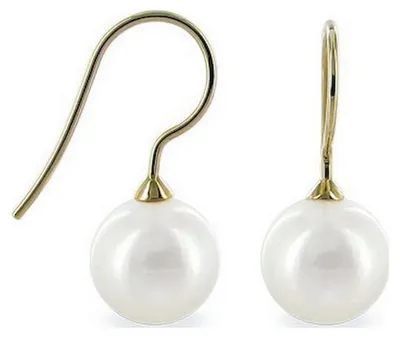 Zdjęcie produktu dla Luna-Pearls – 311.0692 – kolczyki wiszące – hodowlana perła słodkowodna 8–8,5 mm – żółte złoto próby 585
