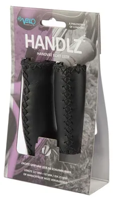 Produktbild von Velo -Griff Leder 92 127 mm schwarz (Paar)