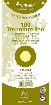 Image de EXACOMPTA Trennstreifen 105 x 240 mm, gelb, 180 g/qm