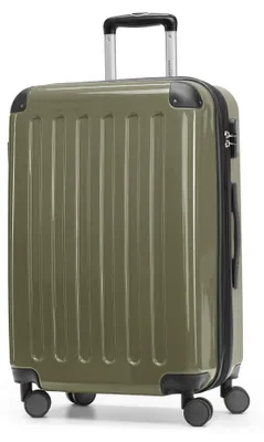 Produktbild von HAUPTSTADTKOFFER - Alex - Hartschalen-Koffer erweiterbarer Trolley glänzende Hartschale Aufgabegepäck Rollkoffer Reisekoffer, 65 cm, 74 Liter,Avocado