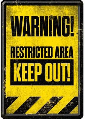 Produktbild von Nostalgic-Art - Blechpostkarte - Achtung - Restricted Area - Keep Out!