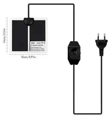 Obrázek produktu pro Vodotěsná vyhřívací podložka pro domácí mazlíčky 5 W/7 W/14 W/28 W, elektrická deka pro plazy  Potřeby pro plazy