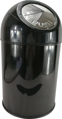 Produktbild von Abfallbehälter Kunststoff mit Pushdeckel 30 Liter schwarz