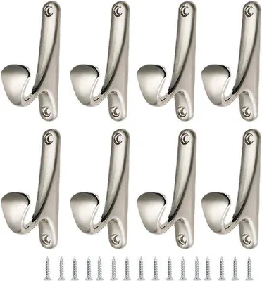Produktbild von Moderne Wandhaken 8-teilig Metall silberfarben