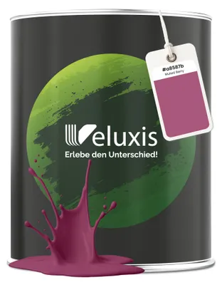 Produktbild von Wandfarbe Rosa Altrosa Matt Innenfarbe – Deckkraft Klasse 1, VOC-frei, Ohne Grundierung, Tropfarm – Wohnzimmer & Schlafzimmer – 1L – Veluxis (Muted Berry)