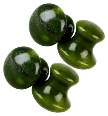 Produktbild von 4 Stück Gua Sha Gesichts-Massagegerät aus Naturstein für Gesichtsverjüngung und Muskelentspannung