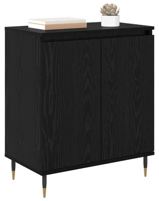 Image de vidaXL Sideboard noir imitation chêne 60 x 35 x 70 cm Bois composite
