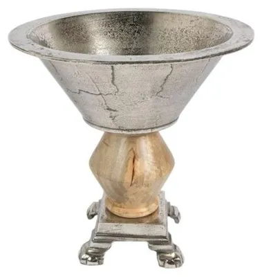 Zdjęcie produktu dla Chłodziarka do wina Mars & More, kolor srebrny, drewno, wymiary: wysokość 38,5 cm, średnica 38 cm